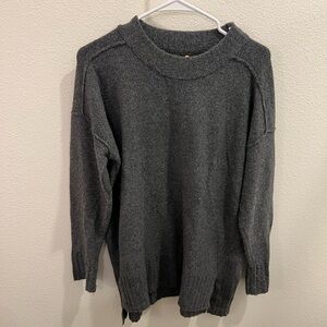 Free People Dark Gray Crewneck Sweater